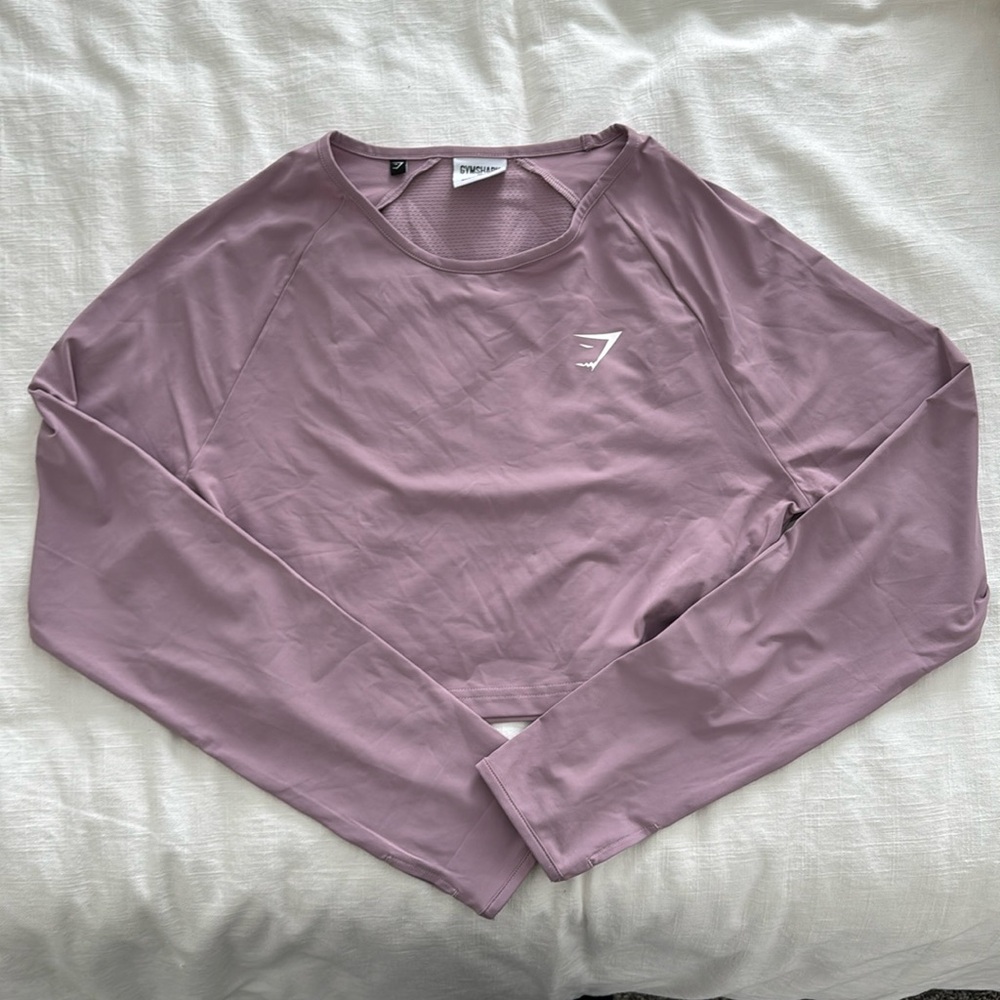 Gymshark long sleeve workout top.